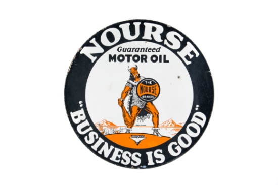 Rare Nourse Motor Oil Porcelain Sign