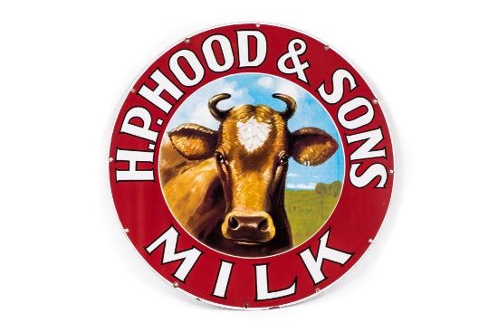 H.P. Hood & Sons Milk Porcelain Sign