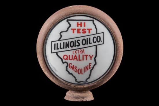 1 Illinois Oil Co. Hi Test 15" Lens In A Metal Boy