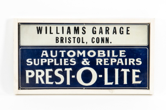 Prest-O-Lite Supplies & Repairs Tin Sign