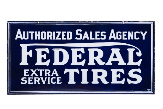 Federal Tires Authorized Sales Porcelain Sign