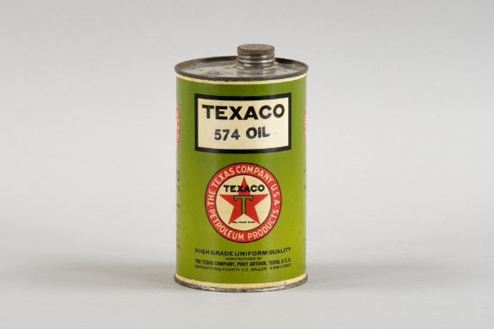 Texaco 574 Oil 1 Quart Oil Can