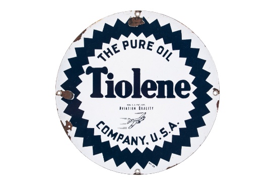 Tiolene Aviation Quality Porcelain Sign