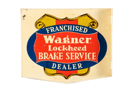 Wagner Lockheed Dealer Tin Flange Sign