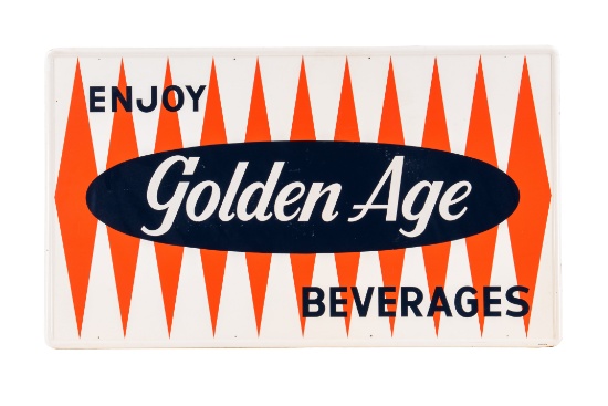 Enjoy Golden Age Beverages Tin Sign