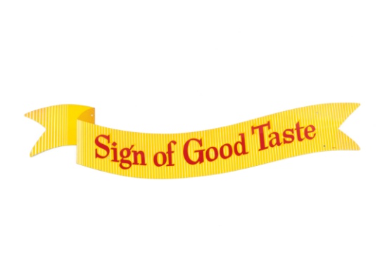 Coca-Cola Sign Of Good Taste Tin Ribbon Sign