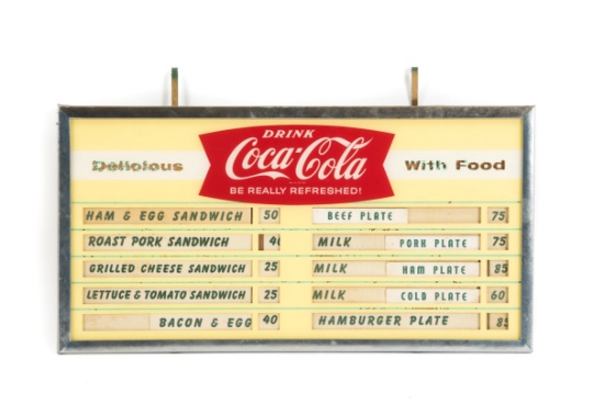 Drink Coca-Cola Glass Menu Board