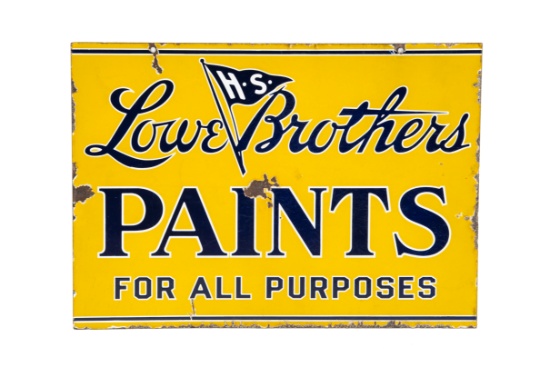 Lowe Brothers Paints Porcelain Sign