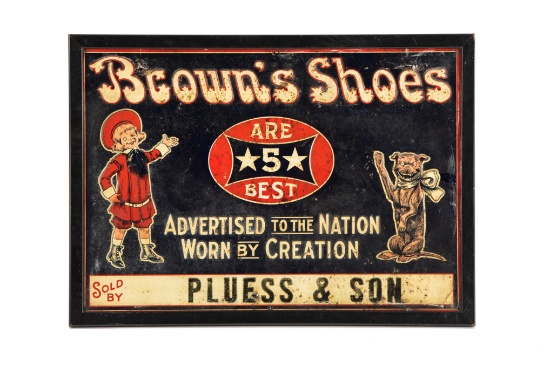 Brown's Shoes Are Best Tin Sign