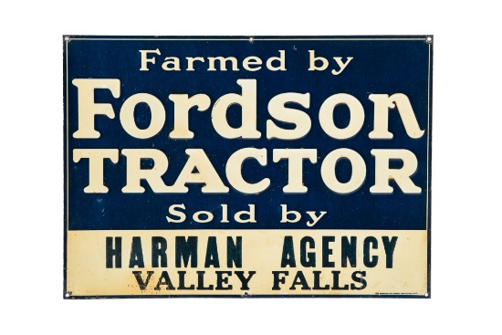 Farmed By Fordson Tractor Tin Sign