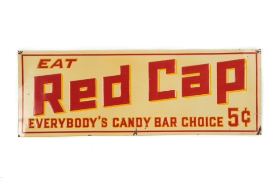 Eat Red Cap Everybody's Favorite Candy Tin Sign