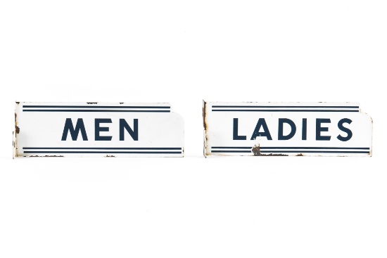 Men And Ladies Porcelain Rest Room Flange Signs