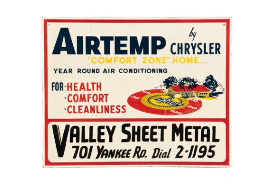 Airtemp By Chrysler "Comfort Zone" Tin Sign