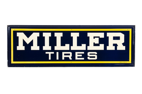 Miller Tires Horizontal Tin Sign