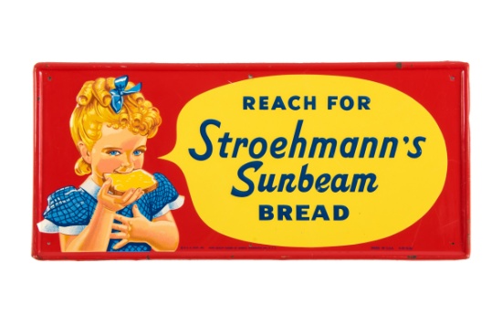 Reach For Stroehmann's Sunbeam Bread Tin Sign