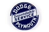 Dodge Plymouth Dependable Service Porcelain Sign