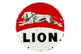 Lion Gasoline Porcelain Sign