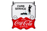 Coca-Cola Curb Service Porcelain Sign