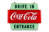 Coca-Cola Drive In Entrance Porcelain Sign