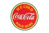 Ice Cold Cola-Cola Sold Here Tin Sign