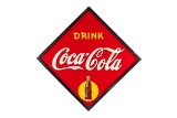 Drink Coca-Cola Diamond Tin Sign