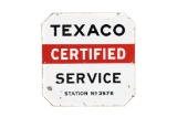 Texaco Certified Station No. 3576 Porcelain Sign