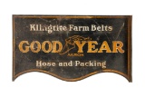 Goodyear Klingtite Farm Belts Tin Flange Sign