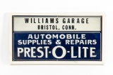 Prest-O-Lite Supplies & Repairs Tin Sign