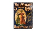 Gumpert Bros Full Weight Cigars Tin Sign