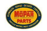 Mopar Parts Oval Tin Sign