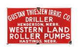 Western Land Roller Pumps Porcelain Sign