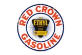 Red Crown Ethyl Gasoline Porcelain Sign