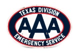 AAA Texas Emergency Service Porcelain Sign