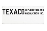 Texaco Exploration & Production Porcelain Sign