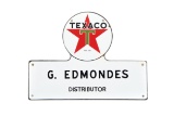 Texaco G. Edmondes Porcelain Keyhole Sign