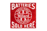 Willard Batteries Sold Here Porcelain Sign