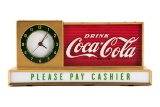 Drink Coca-Cola Please Pay Cashier Counter Clock