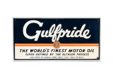 Gulf Gulfpride World's Finest Motor Oil Tin Sign