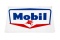 Mobil Tire Stand Die Cut Tin Sign