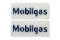 2 Mobil Mobilgas Wayne Gas Pump Ad Glass