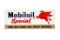 Mobiloil Special Motor Oil Tin Rack Sign