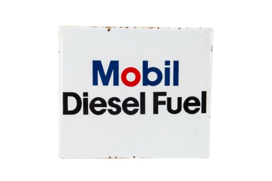 Mobil Diesel Fuel Porcelain Gas Pump Sign