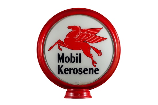 Rare Mobil Kerosene 15" Gas Pump Globe