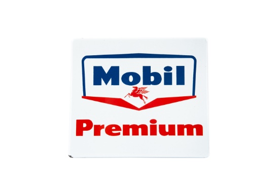 Mobil Gasoline Premium Porcelain Gas Pump Sign