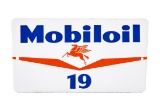 Mobil Mobiloil 19 Die Cut Porcelain Sign