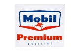 Mobil Premium Gasoline Porcelain Gas Pump Plate