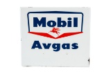 Mobil Aviation Gasoline Porcelain Gas Pump Sign