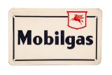 Mobilgas Gasoline Embossed Tin Gas Pump Sign