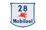 Mobil Mobiloel 28 Die Cut Porcelain Sign