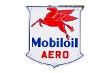 Rare Mobil Mobiloil Aero Porcelain Sign